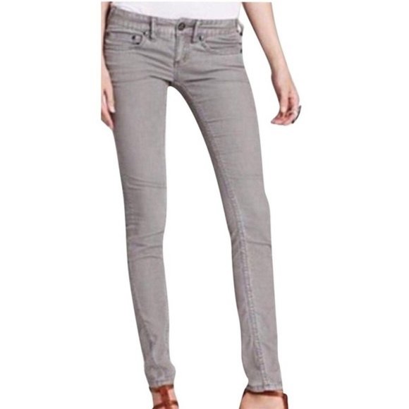 Free People Denim - Free People Sz. 25 Gray Corduroy Skinny Pants 062